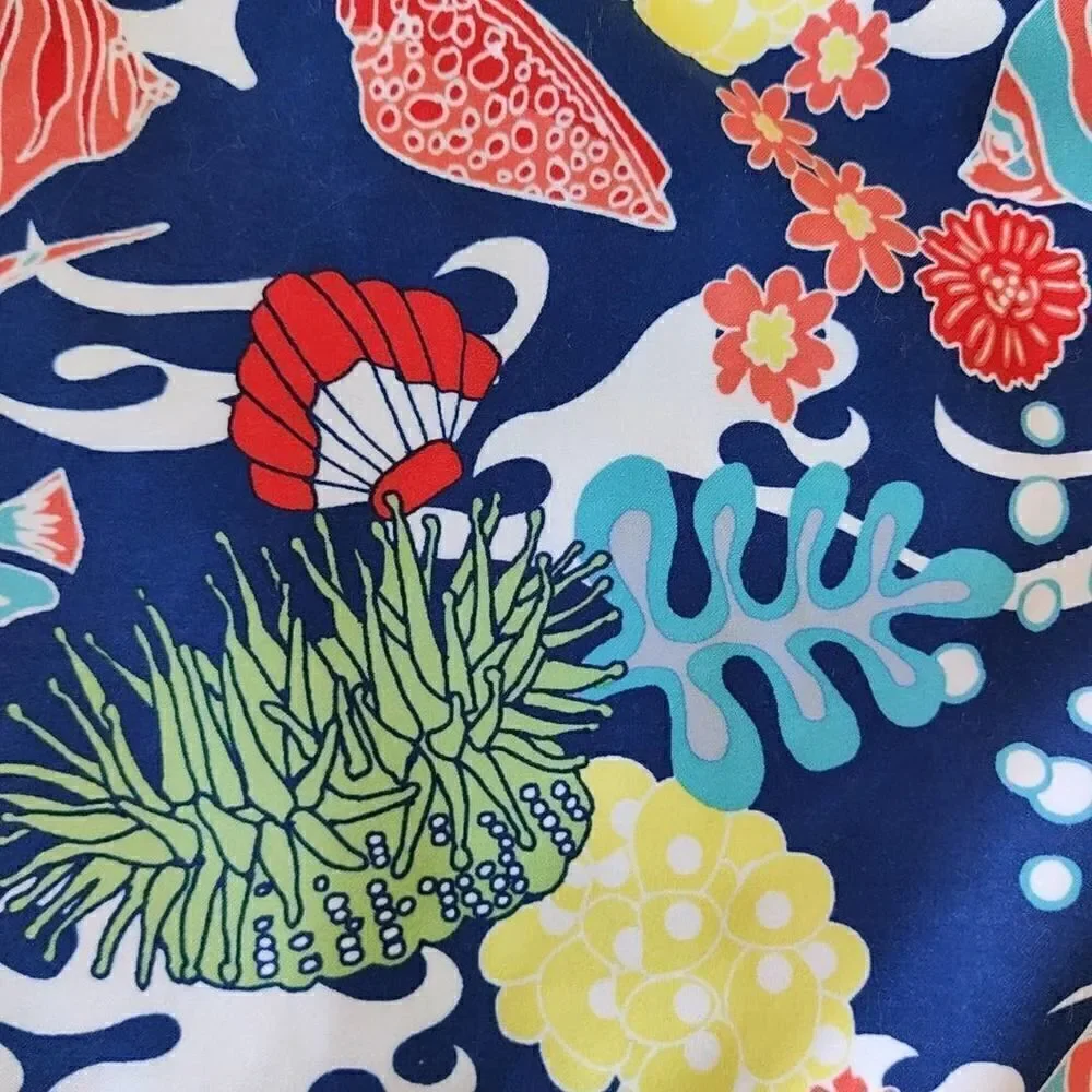 Nautica vibrant coral reef fish nautical swim trunk sz L